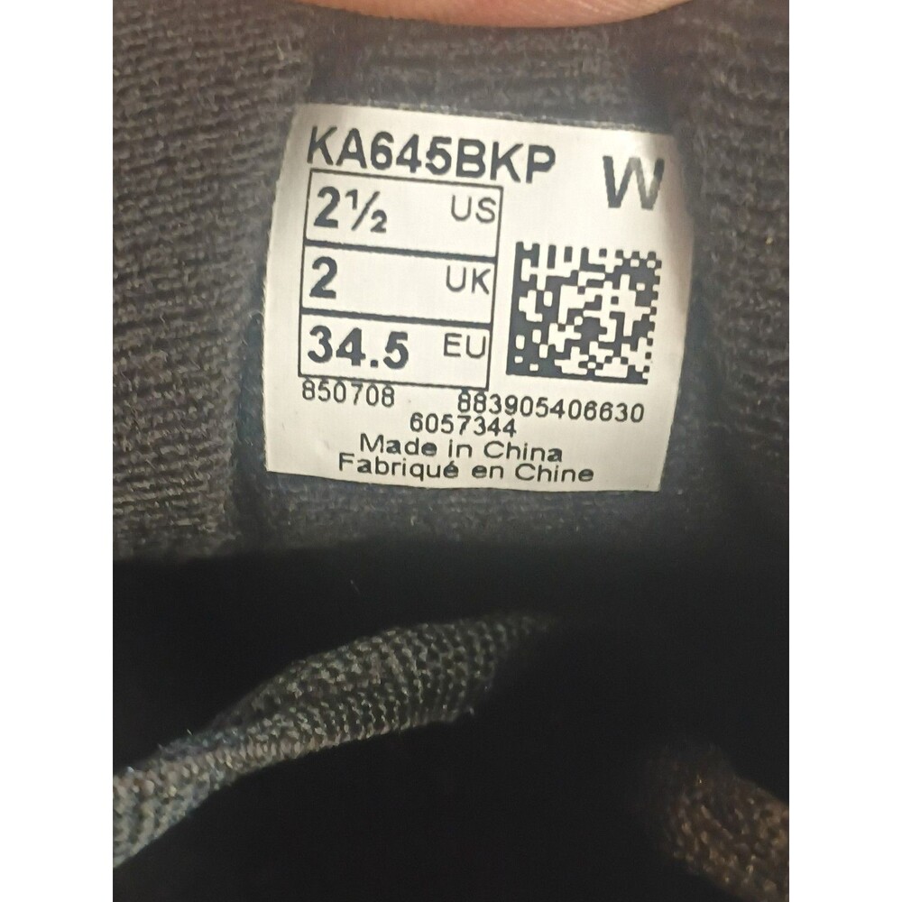 Vintage New Balance 645 Black Grey Kids Hiking Running Shoes Suede Size 2.5 - Picture 5 of 10